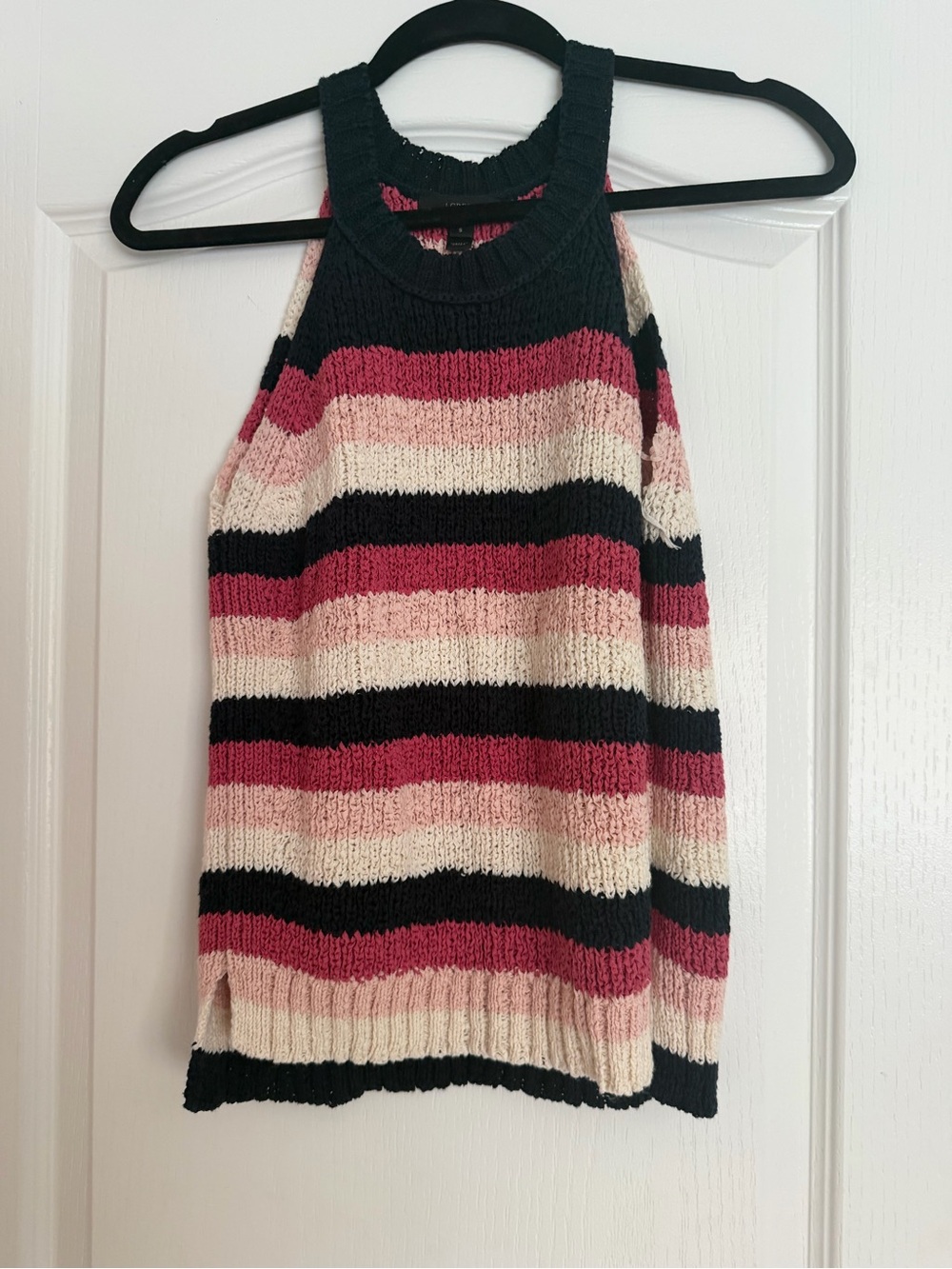 J. Crew Striped Knit Tank - Navy, Pink, Blush